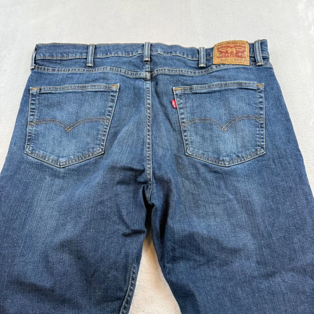 Levi's 505 Regular Fit Jeans Mens W40 L32‎ Blue Denim Classic Style